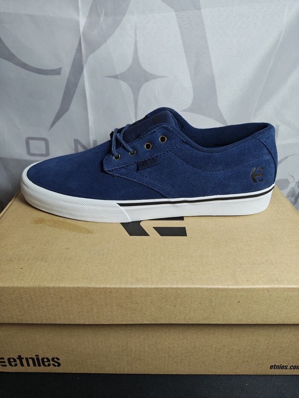 Etnies Men's Size 8 Jameson Vulc Blue Suede Low Top Skate Shoe NWB